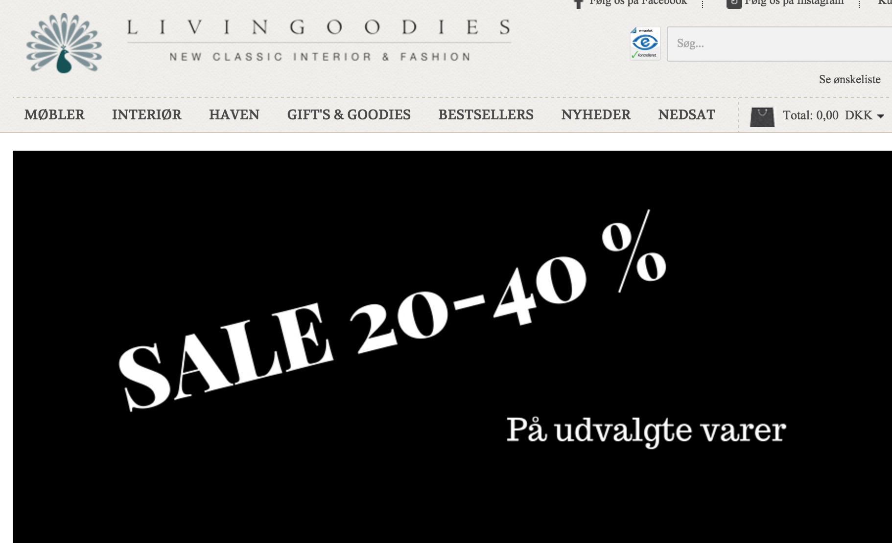 Livingoodies.dk - Salg af vitrineskabe, møbler, mm.